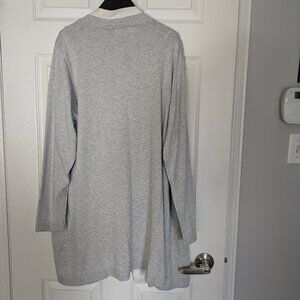 Stylish Calvin Klein Sweater, Soft Grey with White Border Size 2X